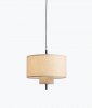 Lampa wisząca abażurowa okrągła beżowa minimalistyczna klasyczna uniwersalna dekoracyjna Margin 50cm 21310 New Works